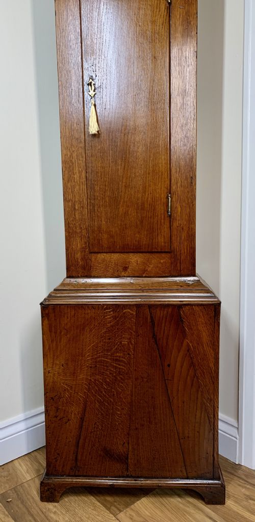 GEORGIAN LONGCASE CLOCK FEMALE MAKER FIVE PILLAR MOVEMENT - ADDITIONAL PHOTO 8