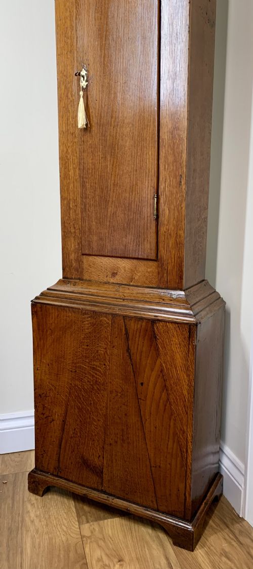GEORGIAN LONGCASE CLOCK FEMALE MAKER FIVE PILLAR MOVEMENT - ADDITIONAL PHOTO 9