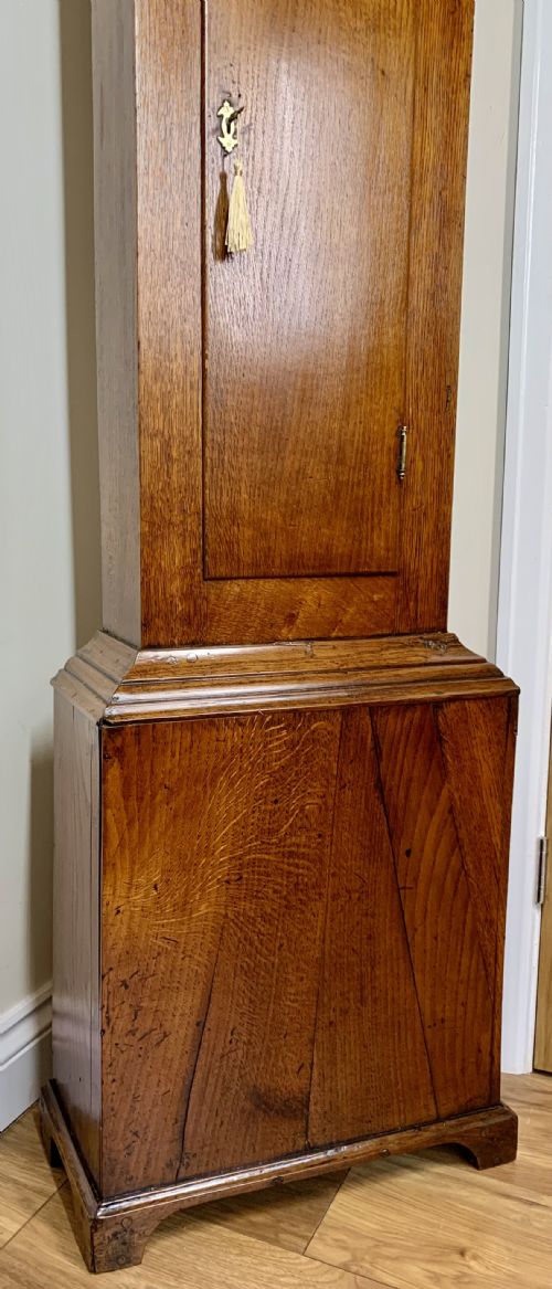 GEORGIAN LONGCASE CLOCK FEMALE MAKER FIVE PILLAR MOVEMENT - ADDITIONAL PHOTO 10
