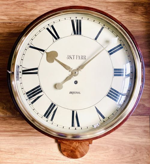 WOOD DIAL REGENCY FUSEE WALL CLOCK STUNNING - ADDITIONAL PHOTO 1