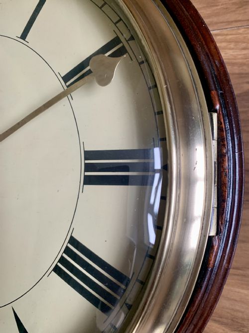 WOOD DIAL REGENCY FUSEE WALL CLOCK STUNNING - ADDITIONAL PHOTO 3