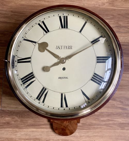 WOOD DIAL REGENCY FUSEE WALL CLOCK STUNNING - ADDITIONAL PHOTO 4