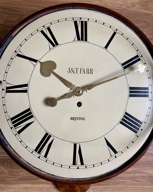 WOOD DIAL REGENCY FUSEE WALL CLOCK STUNNING - ADDITIONAL PHOTO 5