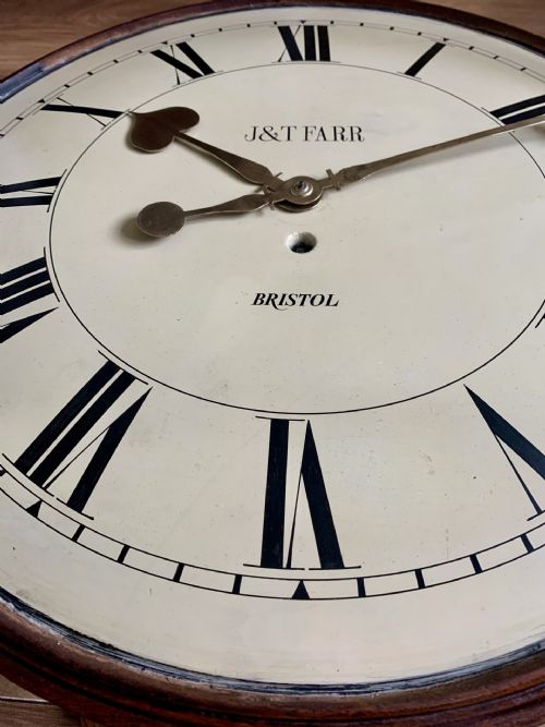 WOOD DIAL REGENCY FUSEE WALL CLOCK STUNNING - ADDITIONAL PHOTO 6