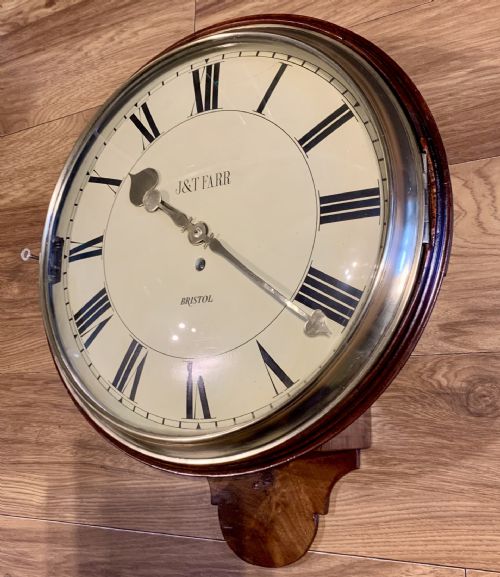 WOOD DIAL REGENCY FUSEE WALL CLOCK STUNNING - ADDITIONAL PHOTO 8