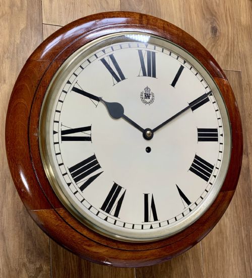 RAF ROYAL AIR FORCE 14 INCH DIAL FUSEE CLOCK F W ELLIOTT 1938 - ADDITIONAL PHOTO 2