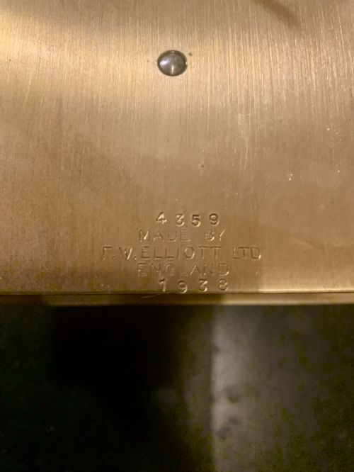 RAF ROYAL AIR FORCE 14 INCH DIAL FUSEE CLOCK F W ELLIOTT 1938 - ADDITIONAL PHOTO 3