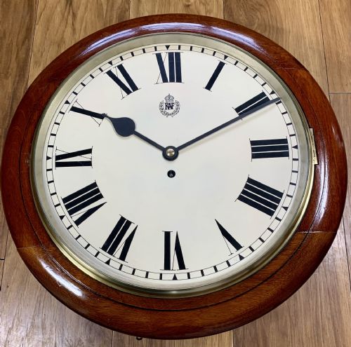 RAF ROYAL AIR FORCE 14 INCH DIAL FUSEE CLOCK F W ELLIOTT 1938 - ADDITIONAL PHOTO 4