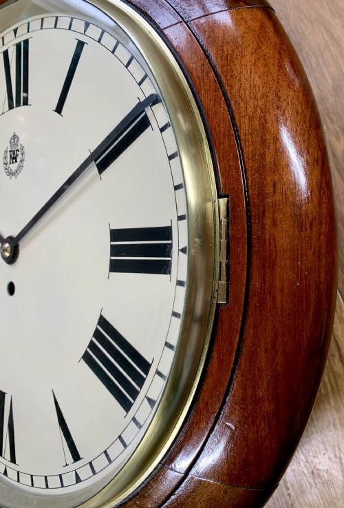 RAF ROYAL AIR FORCE 14 INCH DIAL FUSEE CLOCK F W ELLIOTT 1938 - ADDITIONAL PHOTO 8