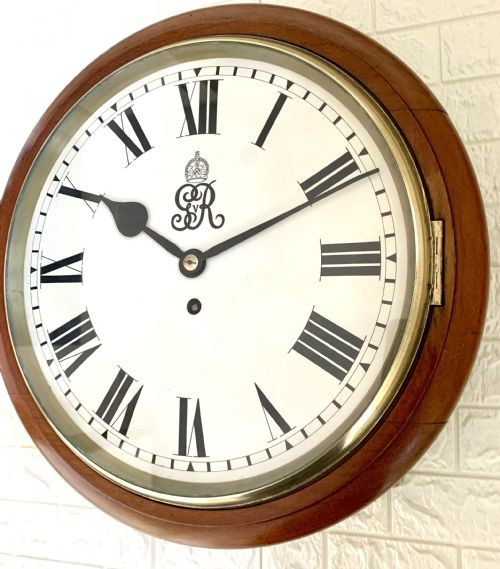FUSEE DIAL WALL CLOCK GEORGE V LOVELY PIECE - ADDITIONAL PHOTO 5