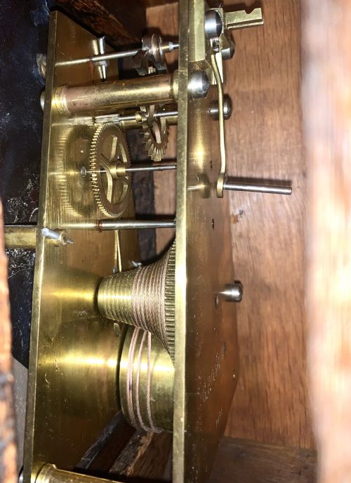 GPO ANTIQUE FUSEE DIAL WALL CLOCK SUPERB - ADDITIONAL PHOTO 10