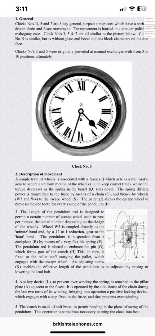 GPO ANTIQUE FUSEE DIAL WALL CLOCK SUPERB - ADDITIONAL PHOTO 14