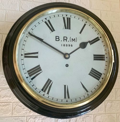 BRITISH RAILWAYS MIDLANDS FUSEE WALL CLOCK - ADDITIONAL PHOTO 8