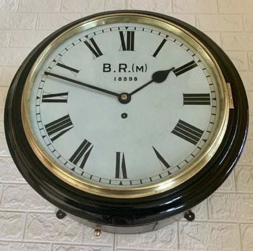 BRITISH RAILWAYS MIDLANDS FUSEE WALL CLOCK - ADDITIONAL PHOTO 11