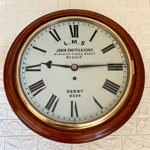 LMS FUSEE RAILWAY WALL DIAL CLOCK EXQUISITE - ADDITIONAL PHOTO 12