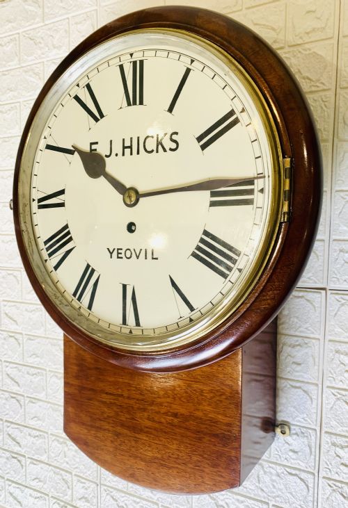 FINE FUSEE DIAL WALL CLOCK SUPERB CONDITION - ADDITIONAL PHOTO 4