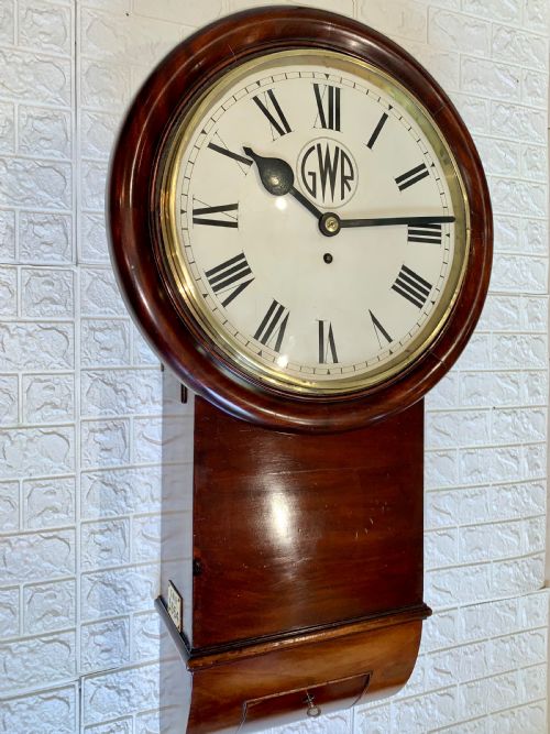 GWR RAILWAY DROP DIAL FUSEE WALL CLOCK STUNNING - ADDITIONAL PHOTO 8