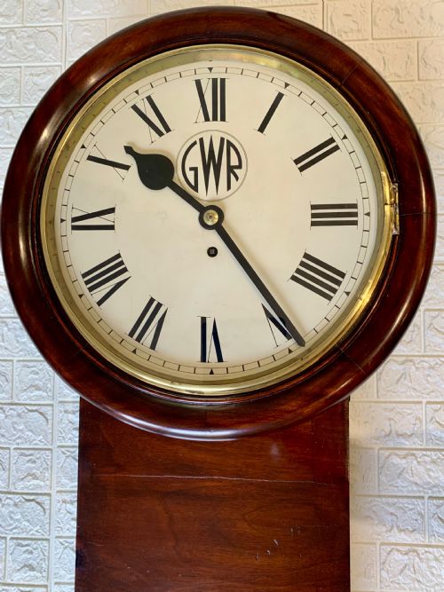GWR RAILWAY DROP DIAL FUSEE WALL CLOCK STUNNING - ADDITIONAL PHOTO 22