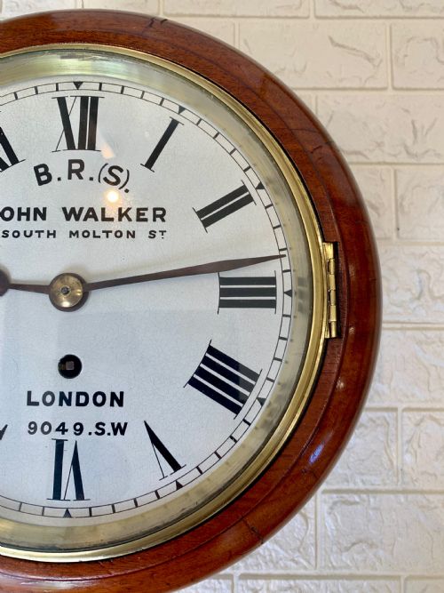FUSEE DIAL BR S RAILWAY WALL CLOCK JOHN WALKER SUPERB - ADDITIONAL PHOTO 6