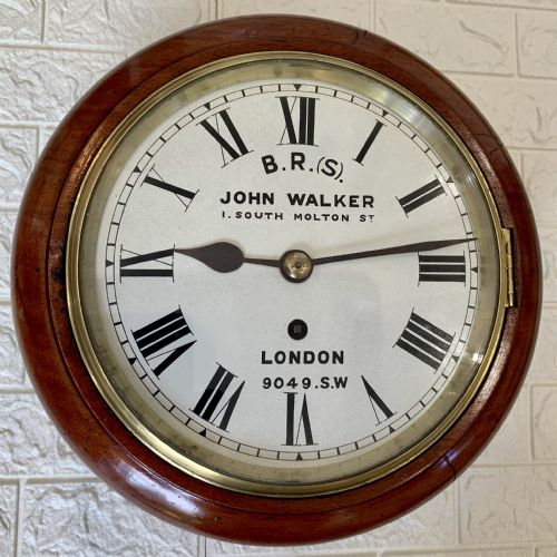 FUSEE DIAL BR S RAILWAY WALL CLOCK JOHN WALKER SUPERB - ADDITIONAL PHOTO 7