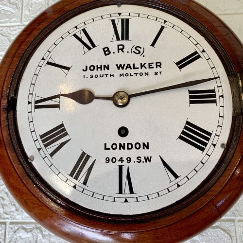 FUSEE DIAL BR S RAILWAY WALL CLOCK JOHN WALKER SUPERB - ADDITIONAL PHOTO 10