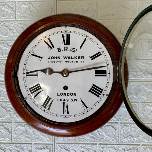 FUSEE DIAL BR S RAILWAY WALL CLOCK JOHN WALKER SUPERB - ADDITIONAL PHOTO 11