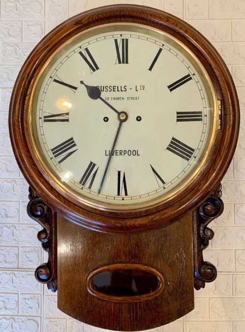 FUSEE DROP DIAL STRIKING WALL CLOCK - ADDITIONAL PHOTO 2