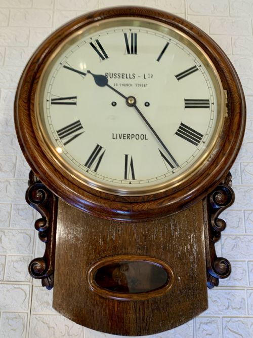 FUSEE DROP DIAL STRIKING WALL CLOCK - ADDITIONAL PHOTO 7
