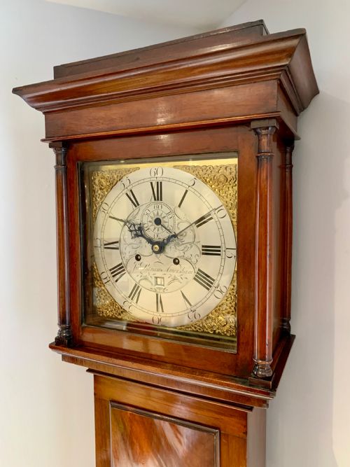 ELEGANT REGENCY OAK LONGCASE CLOCK SUPERB EXAMPLE - ADDITIONAL PHOTO 12