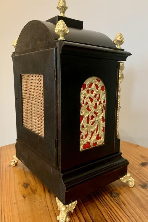 WINTERHALDER EBONISED BRACKET CLOCK STUNNING - ADDITIONAL PHOTO 4