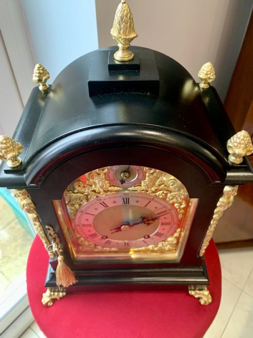 WINTERHALDER EBONISED BRACKET CLOCK STUNNING - ADDITIONAL PHOTO 13