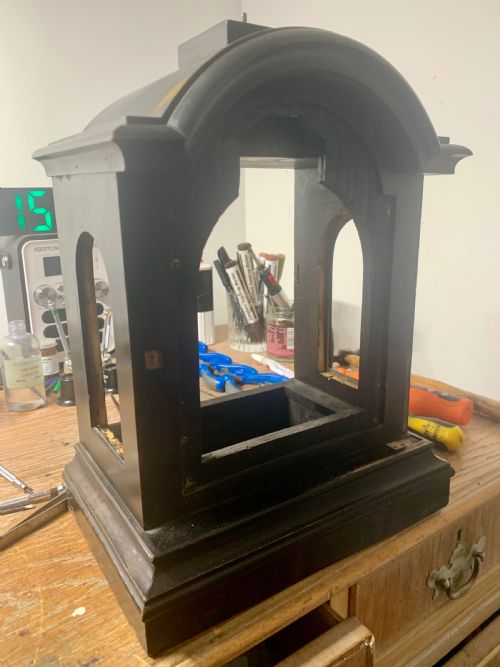 WINTERHALDER EBONISED BRACKET CLOCK STUNNING - ADDITIONAL PHOTO 18