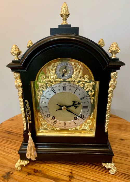 WINTERHALDER EBONISED BRACKET CLOCK STUNNING - ADDITIONAL PHOTO 19