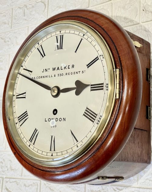JOHN WALKER DIAL CLOCK EARLY 8 INCH FUSEE - ADDITIONAL PHOTO 1