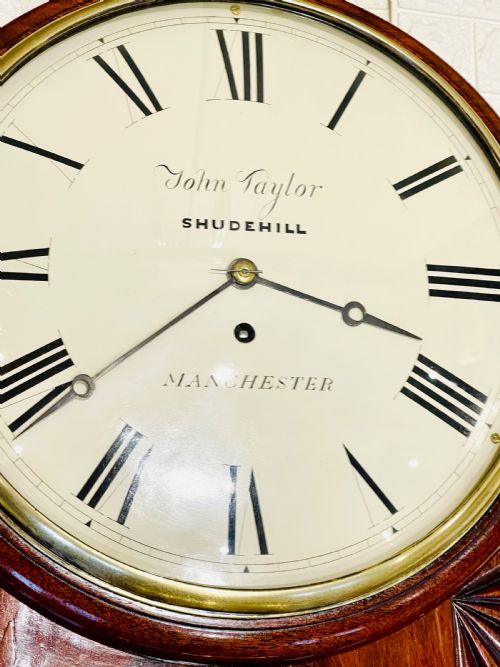 A FINE GEORGE III DROP DIAL FUSEE WALL CLOCK STUNNING - ADDITIONAL PHOTO 9