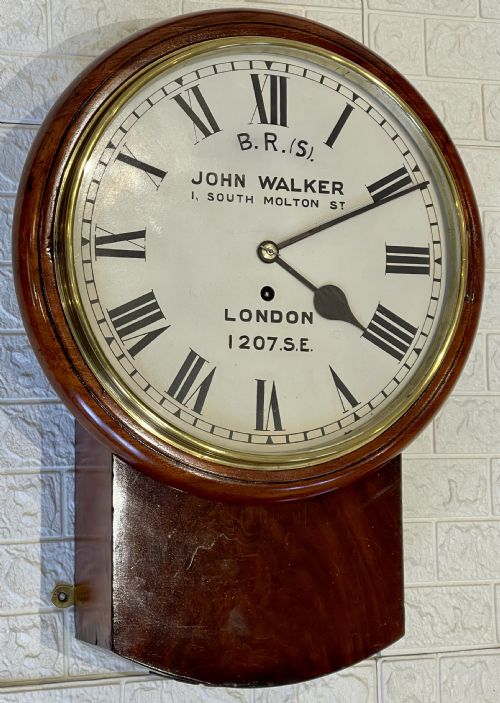 JOHN WALKER SOUTHERN RAILWAY FUSEE WALL CLOCK STUNNING - ADDITIONAL PHOTO 1