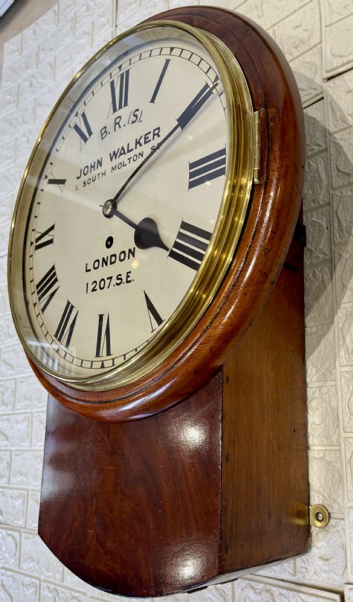 JOHN WALKER SOUTHERN RAILWAY FUSEE WALL CLOCK STUNNING - ADDITIONAL PHOTO 4