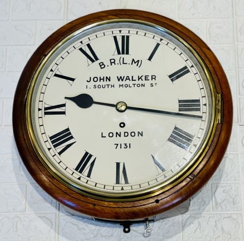 LMS JOHN WALKER FUSEE RAILWAY CLOCK GORGEOUS - ADDITIONAL PHOTO 1