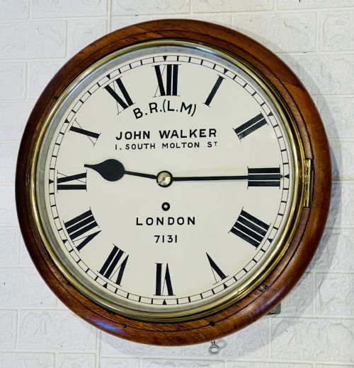 LMS JOHN WALKER FUSEE RAILWAY CLOCK GORGEOUS - ADDITIONAL PHOTO 2