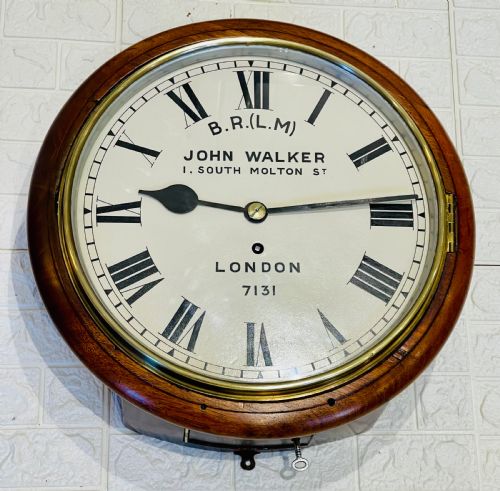 LMS JOHN WALKER FUSEE RAILWAY CLOCK GORGEOUS - ADDITIONAL PHOTO 4