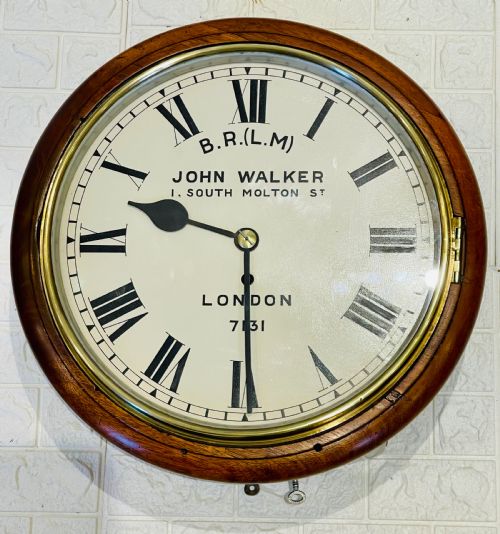 LMS JOHN WALKER FUSEE RAILWAY CLOCK GORGEOUS - ADDITIONAL PHOTO 7