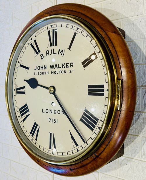 LMS JOHN WALKER FUSEE RAILWAY CLOCK GORGEOUS - ADDITIONAL PHOTO 9