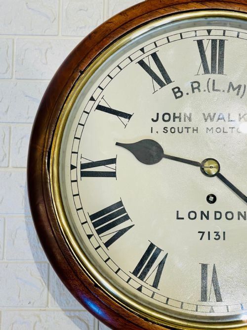 LMS JOHN WALKER FUSEE RAILWAY CLOCK GORGEOUS - ADDITIONAL PHOTO 10