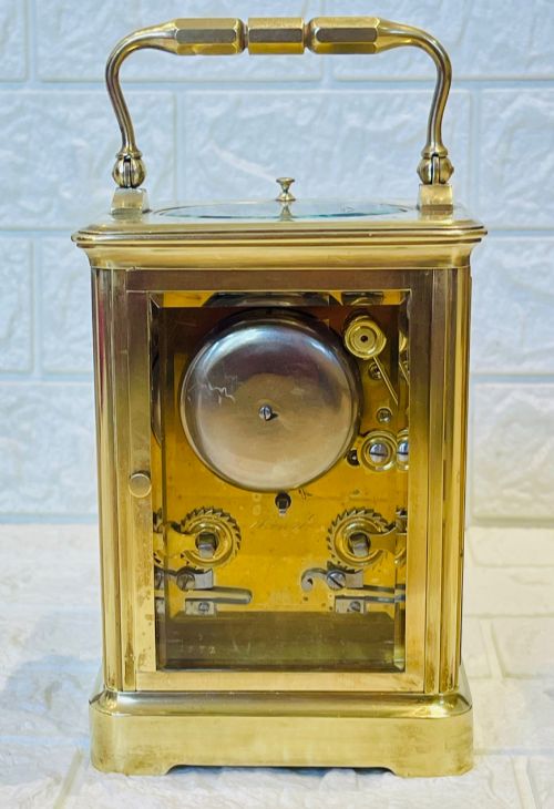 VICTORIAN REPEAT BELL STRIKE CARRIAGE CLOCK STUNNING - ADDITIONAL PHOTO 8