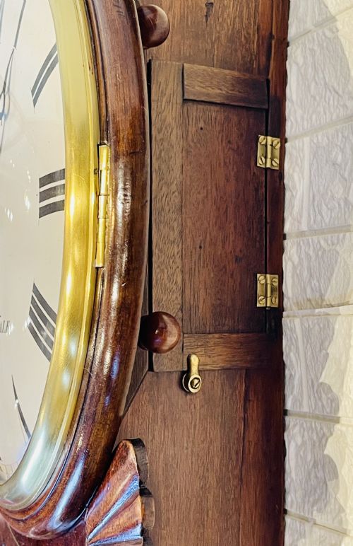 FINE LONDON REGENCY DROPDIAL FUSEE WALL CLOCK - ADDITIONAL PHOTO 15