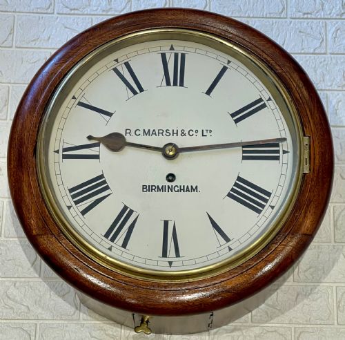 FUSEE DIAL OAK WALL CLOCK VICTORIAN LOVELY