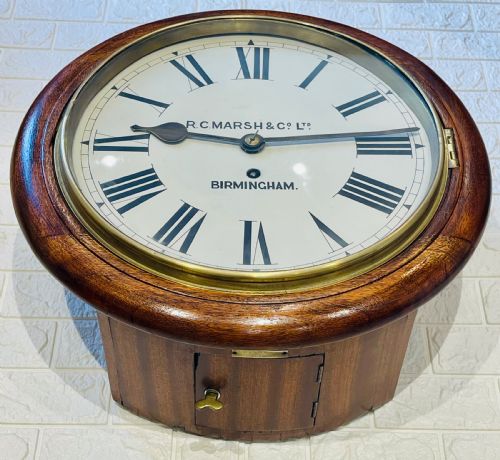 FUSEE DIAL OAK WALL CLOCK VICTORIAN LOVELY - ADDITIONAL PHOTO 1