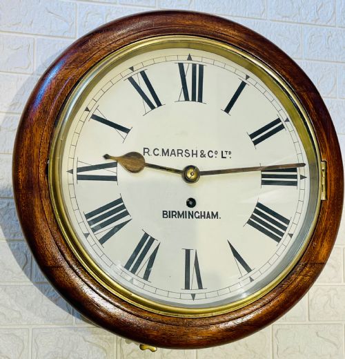 FUSEE DIAL OAK WALL CLOCK VICTORIAN LOVELY - ADDITIONAL PHOTO 2