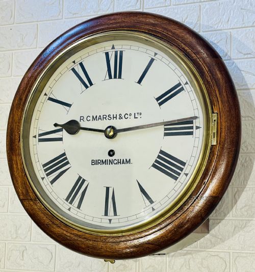 FUSEE DIAL OAK WALL CLOCK VICTORIAN LOVELY - ADDITIONAL PHOTO 3
