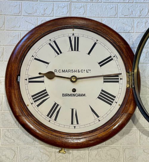 FUSEE DIAL OAK WALL CLOCK VICTORIAN LOVELY - ADDITIONAL PHOTO 4